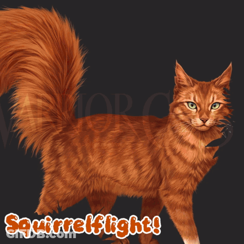Cat Painting Saying Squirrelflight GIF