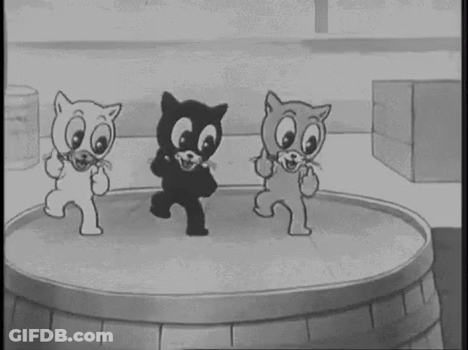 Cat Party Three Little Kittens GIF