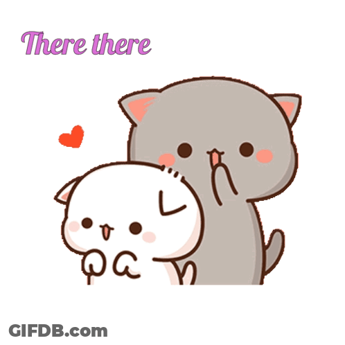 Cat Petting Another Cat Saying There There GIF