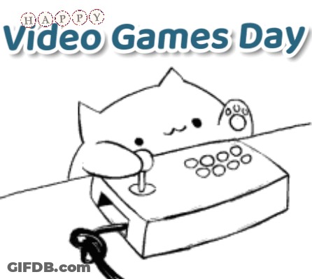 Cat Playing Video Games GIF