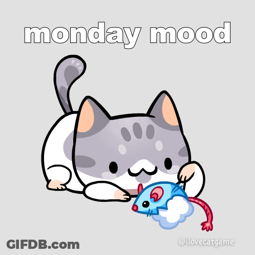 Cat Playing With Mouse Monday Mood GIF