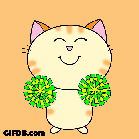 Cat Pom Poms GIF