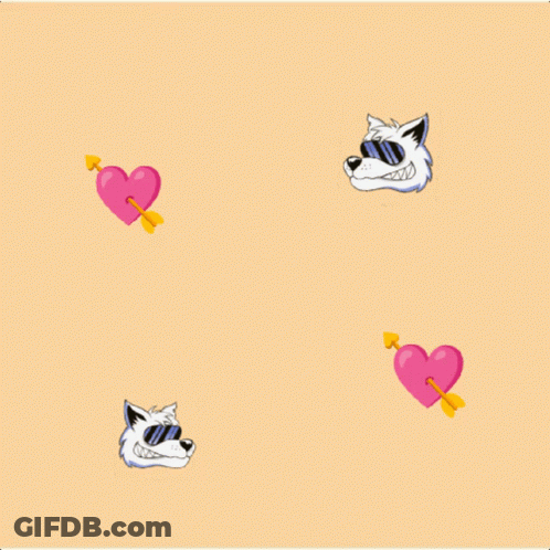 Cat's Face With Smiley Behind GIF