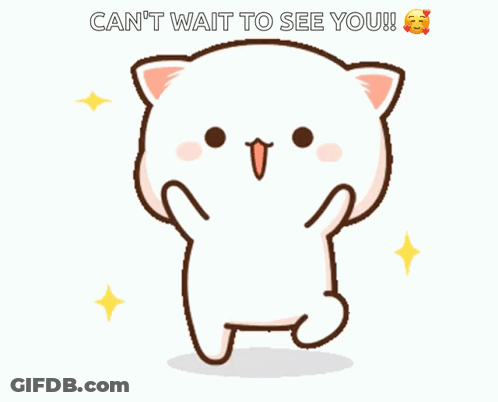 Cat Saying Can't Wait To See You GIF