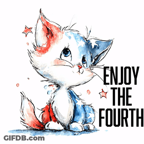Cat Saying Enjoy The Fourth GIF