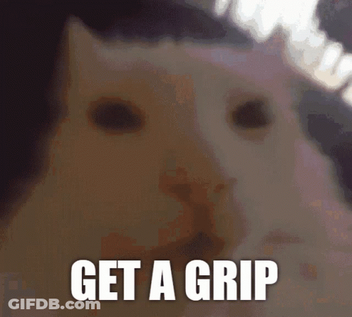 Cat Saying Get A Grip GIF