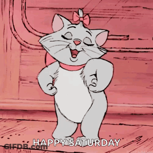 Cat Saying Happy Saturday GIF