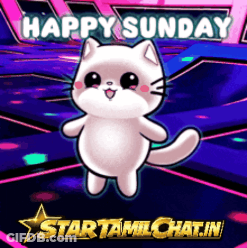 Cat Saying Happy Sunday GIF