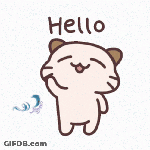 Cat Saying Hello GIF