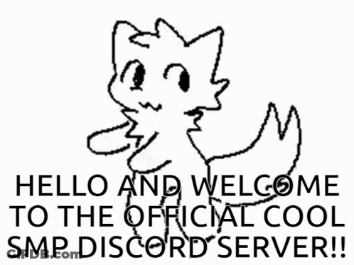Cat Saying Hello Welcome Cool SMP Discord Server GIF