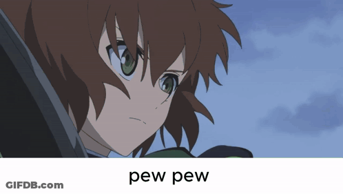 Cat Saying Pew Pew Pew In Red GIF