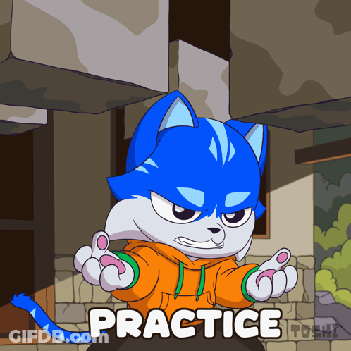 Cat Saying Practice GIF
