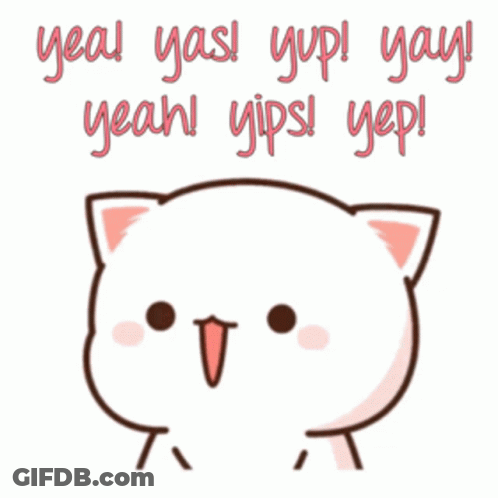 Cat Saying Yeah Yeah Yups Yay GIF