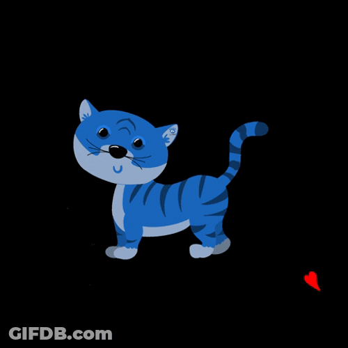 Cat Sending Good Vibes Hearts GIF