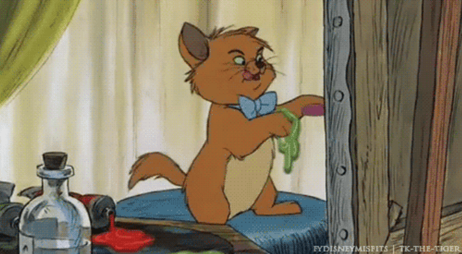 Cat Serious On Painting GIF