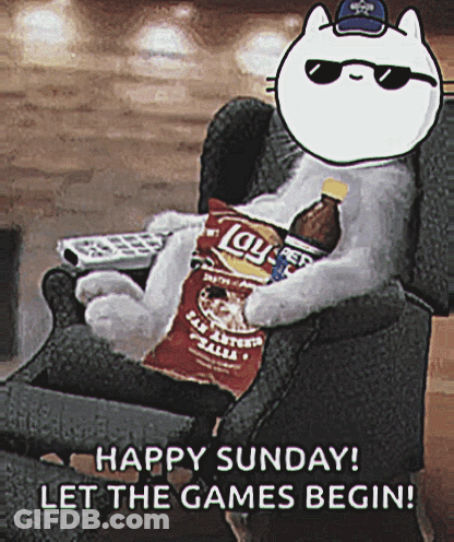 Cat Sitting In Chair With Chips And Soda GIF