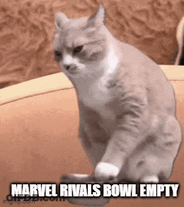 Cat Sitting On Couch Caption Marvel Rivals Bowl Empty GIF