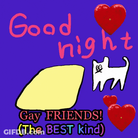 Cat Sleeping Good Night Gay Friends GIF