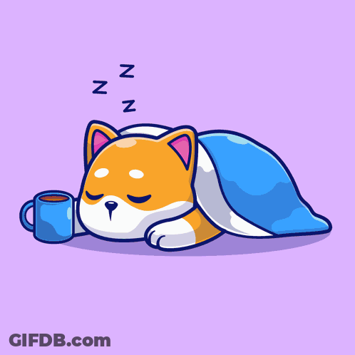 Cat Sleeping With Cup Of Coffee GIF