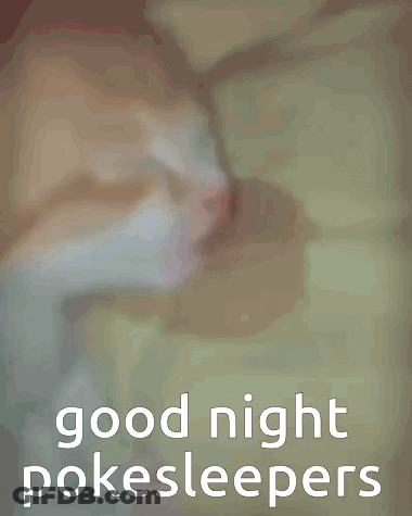 Cat Sleeping With Good Night Pokesleepers GIF