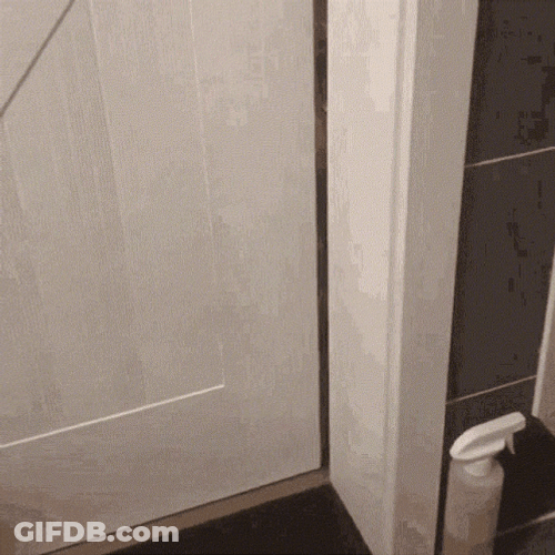 Cat Sneaking To Open Door GIF