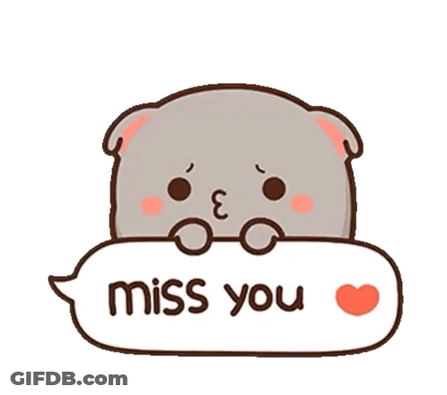 Cat Speech Bubble Miss You Heart GIF