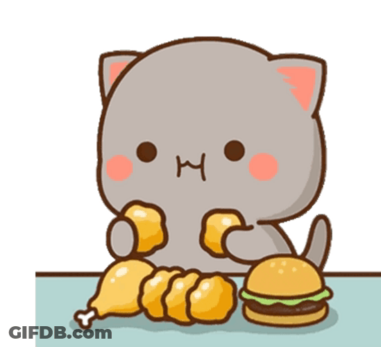 Cat Sticker Enjoying Whataburger GIF