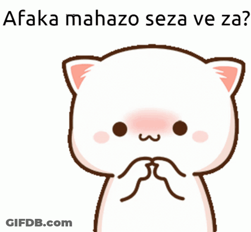 Cat Sticker Saying Afaka Mahazo Seza Ve Za GIF