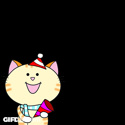Cat สวัสดีปีใหม่ GIF