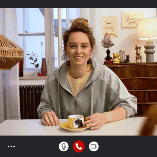 Cat Tail Video Call GIF