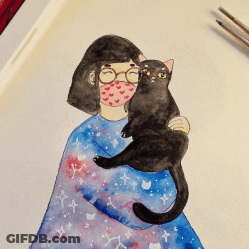 Cat True Love Hearts GIF