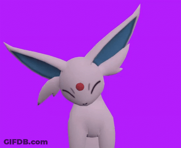 Cat Vibing Pokemon Espeon GIF