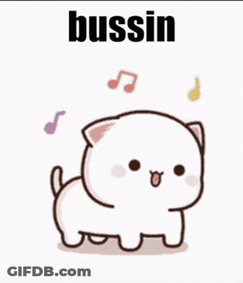 Cat Vibing Qubi Stikcer Bussing GIF