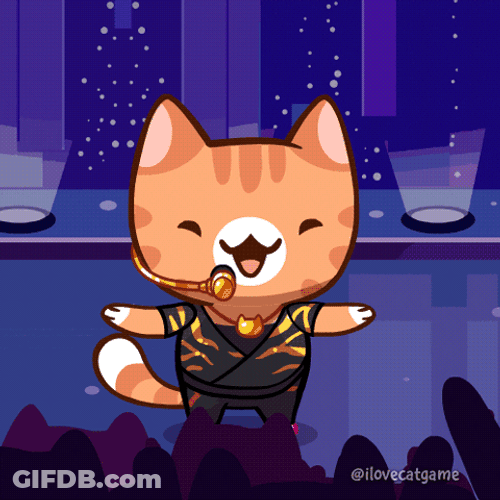 Cat Waving Concert Vibes GIF