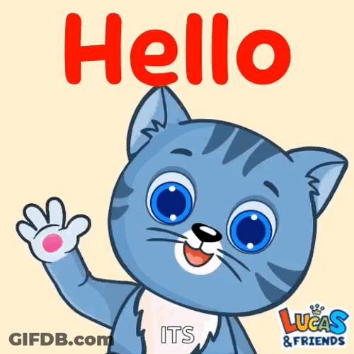 Cat Waving Lucas And Friends GIF