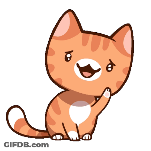 Cat Waving Teary Eyes GIF