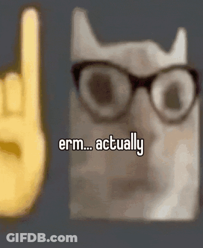 Cat Wearing Glasses Next To Hand Saying Erm GIF