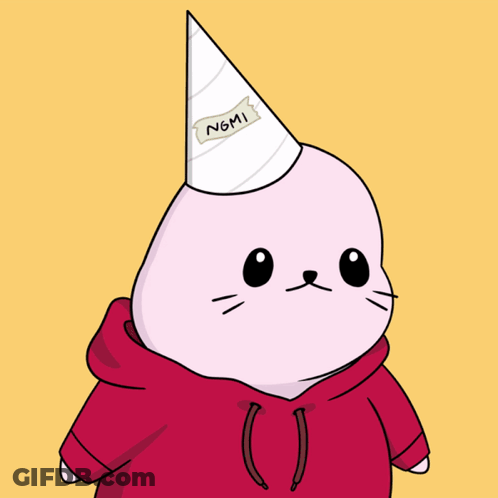 Cat Wearing Party Hat Nemi GIF