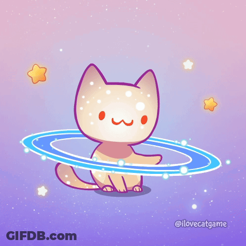 Cat With Blue Ring And Hashtag Ilovecatgame GIF