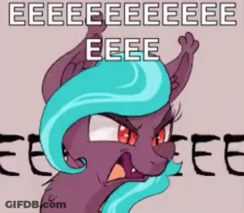 Cat With Blue Tail Saying Eeee Eeee GIF
