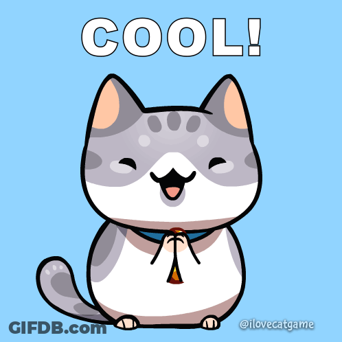Cat With Cool Written Above GIF