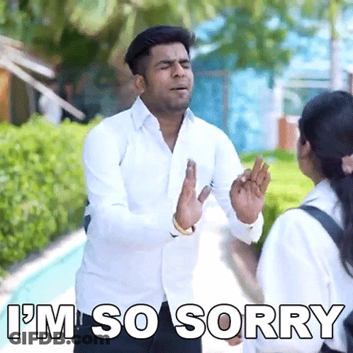 Cat With Eyes Closed Saying Sorry Sir GIF