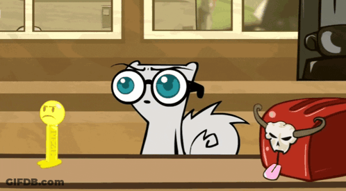 Cat With Glasses And Skull Toaster GIF