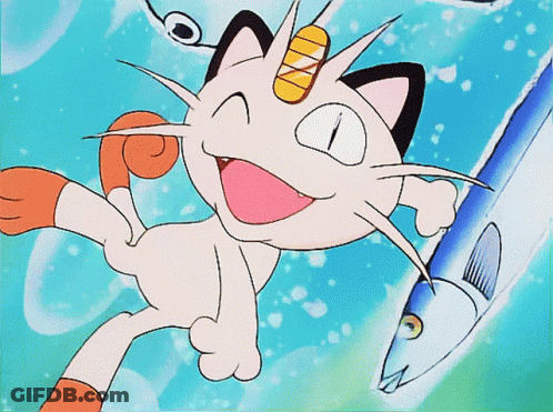 Cat With Horn Holding Fish GIF