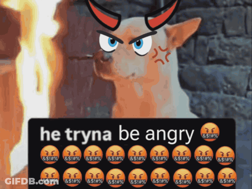 Cat With Horns He Tryna Be Angry GIF