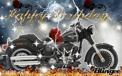 Cat With Human Head Riding Motorcycle At Night GIF