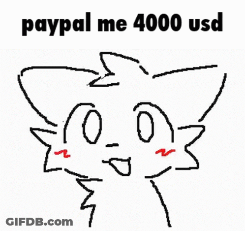 Cat With Red Eyes And PayPal Me 4000 USD GIF