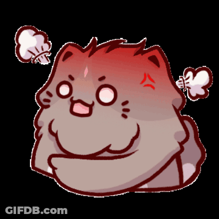 Cat With Steam From Nose GIF