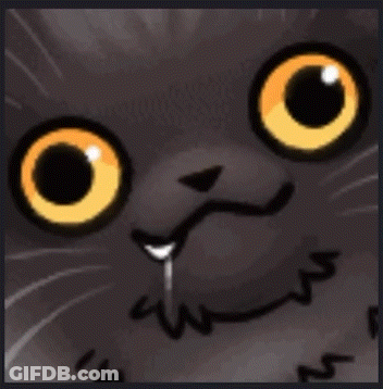 Cat With Tear From Mouth GIF