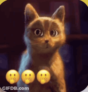 Cat With Three Smiley Faces On Paws GIF